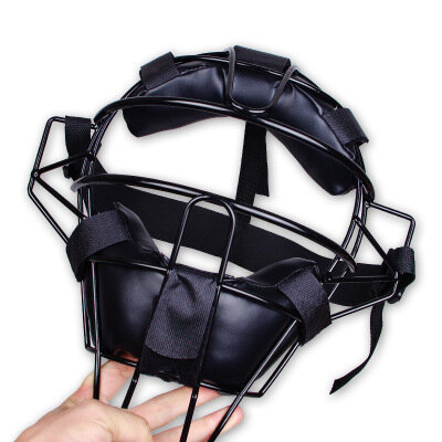 Máscara protectora de béisbol para adultos, marco de acero de Softball clásico con cuero PU, equipo de protección para la cabeza, B81402