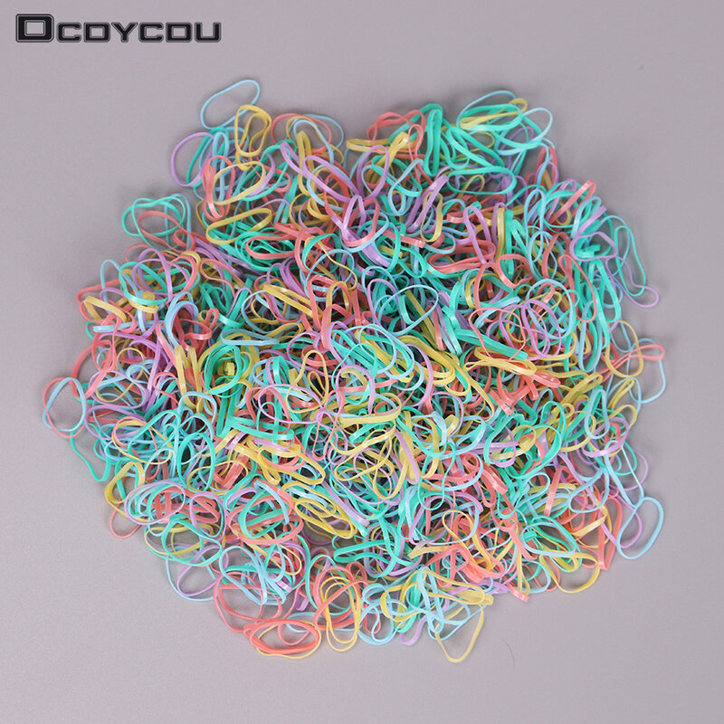 About 1000PCS/bag New Child Baby Hair Holders Rubber Bands Elastics Girl Tie Braids Hair Accessories