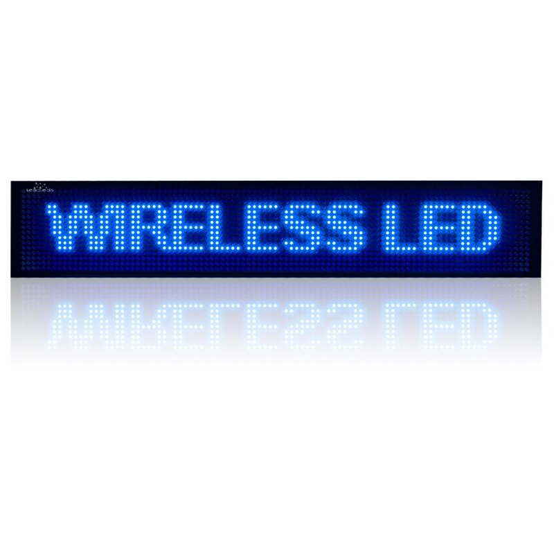 50Cm LED Display Layar Modul P5 Biru Lampu Led Sign LED untuk Ponsel WIFI dengan Remote Control LED Sign Indoor lighing