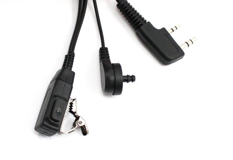 Écouteurs Tube Air à 2 broches, avec PTT, pour talkie-walkie Kenwood Baofeng, oreillettes UV-5R