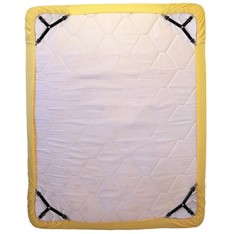 Pinces porte-drap de lit, 4 pièces, attaches de couverture avec Clips métalliques, TSLM1