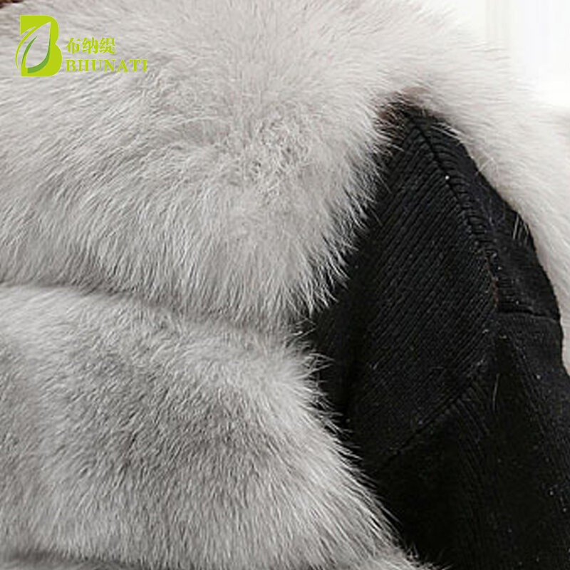 Модный зимний женский меховой жилет, плотное теплое короткое меховое пальто из искусственной лисы с круглым вырезом, женская меховая куртка, верхняя одежда для женщин, размеры до 4XL