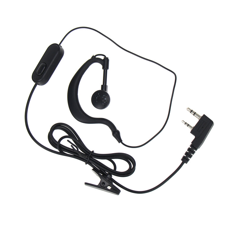 Universal Baofeng UV-5R Walkie Talkie Headphone K Plug Headset untuk Baofeng UV5R BF-888S untuk Kenwood TK3107 Earphone Ham Radio