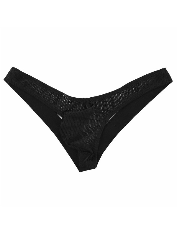 Mens Mesh See Through Pouch Stretchy Open Back Gay Panties Jockstrap Bikini G-string Thong Briefs String Homme Underwear