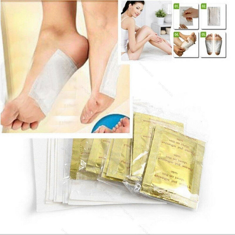 Kinoki-almohadillas de desintoxicación para pies, parches de limpieza orgánicos a base de hierbas, accesorio para el cuidado de los pies, 10 Uds./lote