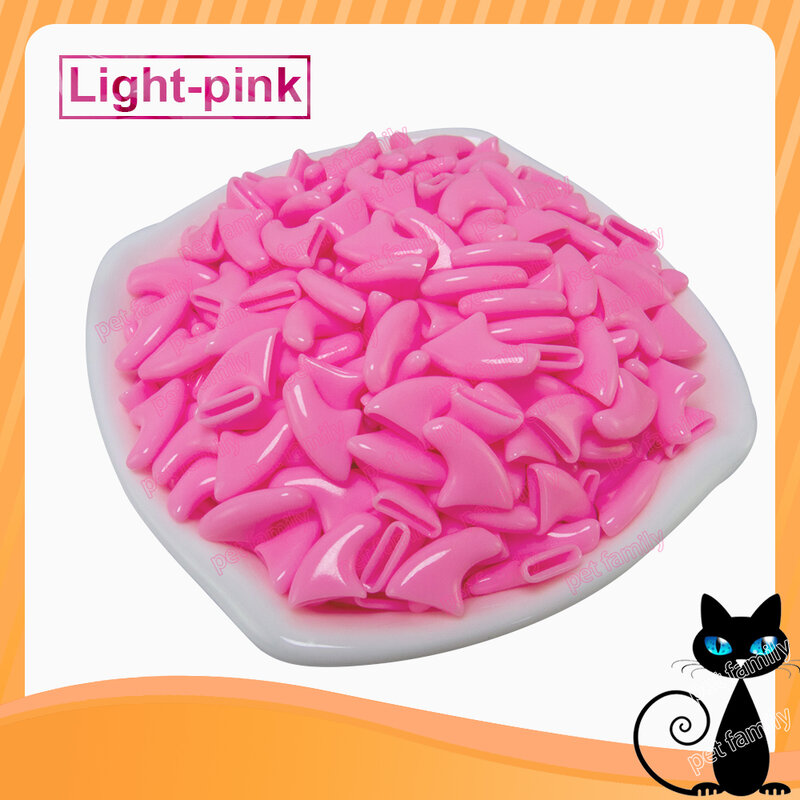 20Pcs Soft Cat Nail Caps Pet Paw Claws Nail Grooming Protector Cover Met Gratis Lijm Lijm + Applicator Xs sml