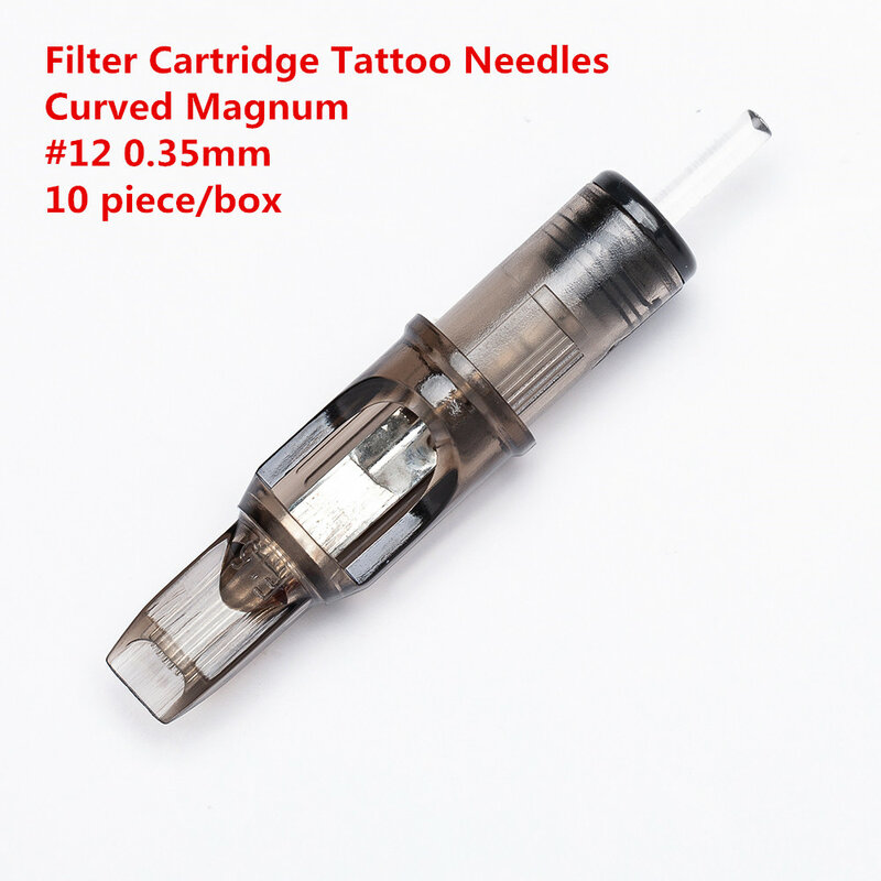 Original Filter Cartridge Tattoo Needles Curved Magnum #12 0.35mm #10 0.30mm System Needles for Cartridge Machine Grip 10pcs/lot
