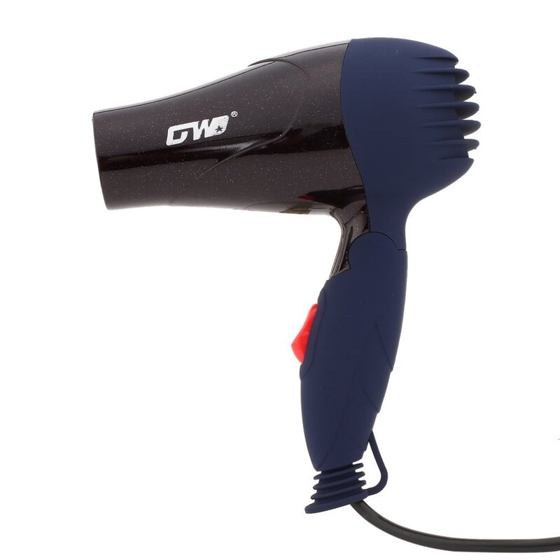 Secador de cabelo dobrável com cabo de 1500w, plugue eu, ventilador de baixo ruído para secar cabelo para casa, uso ao ar livre, viagem