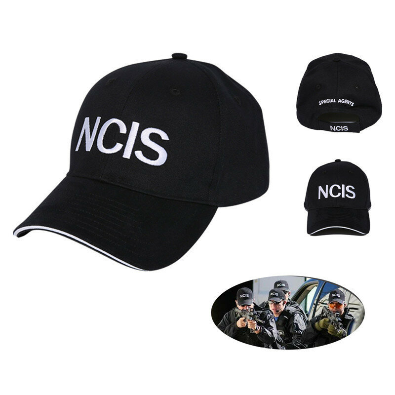 2021 NCIS 모자 자수 모자, 특수 요원 로고 모자, 해군 범죄 수사 서비스 영화 모자, 조정 가능한 야구 모자