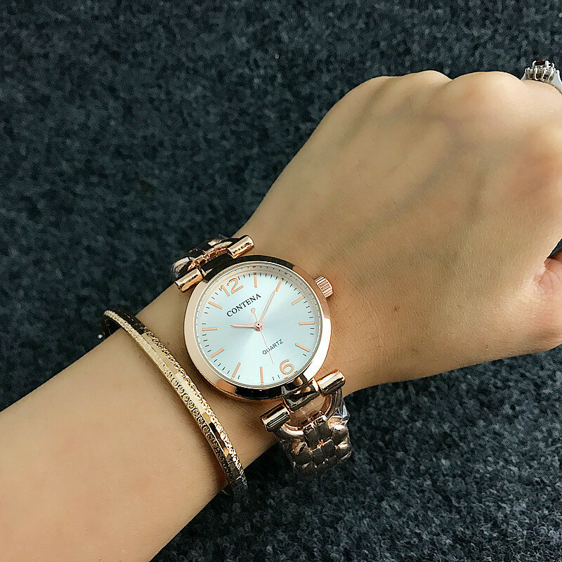 Contena модные повседневные роскошные бриллианты женские наручные часы стразы женские часы под платье новые женские часы