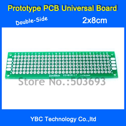 Placa Universal de prototipo de doble cara, placa PCB de 2x8, 3x7, 4x6, 5x7 cm, 2x8, 3x7, 4x6, 5x7, cada valor, 5 uds., 20 unids/lote