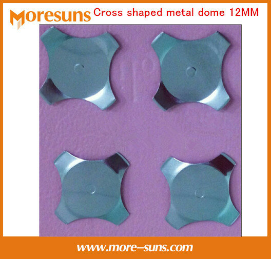Free Ship 100pcs Custom Cross shaped metal dome 12MM with contact  button shrapnel 250G 280G 350G 450G metal dome switch