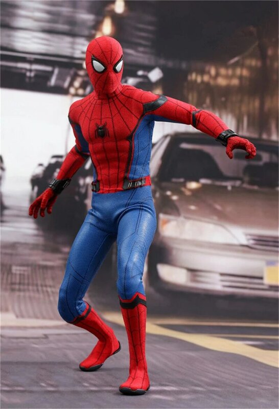 Hot Toys Marvel Spider-Man Homecoming Spiderman Deluxe Ver. 1/6th Scale PVC Action Figure Statue Collectible Model Kids Toy Doll