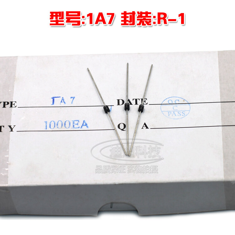 Inserção reta plástica nova do diodo 1a7 R-1 do retificador da saída 1000v 1a 1a7