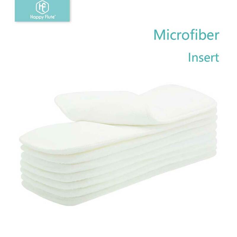 HappyFlute Nappy Inserts 3 layers Microfiber Diaper Inserts 35x13.5cm Use Together With Pocket Cloth Diaper