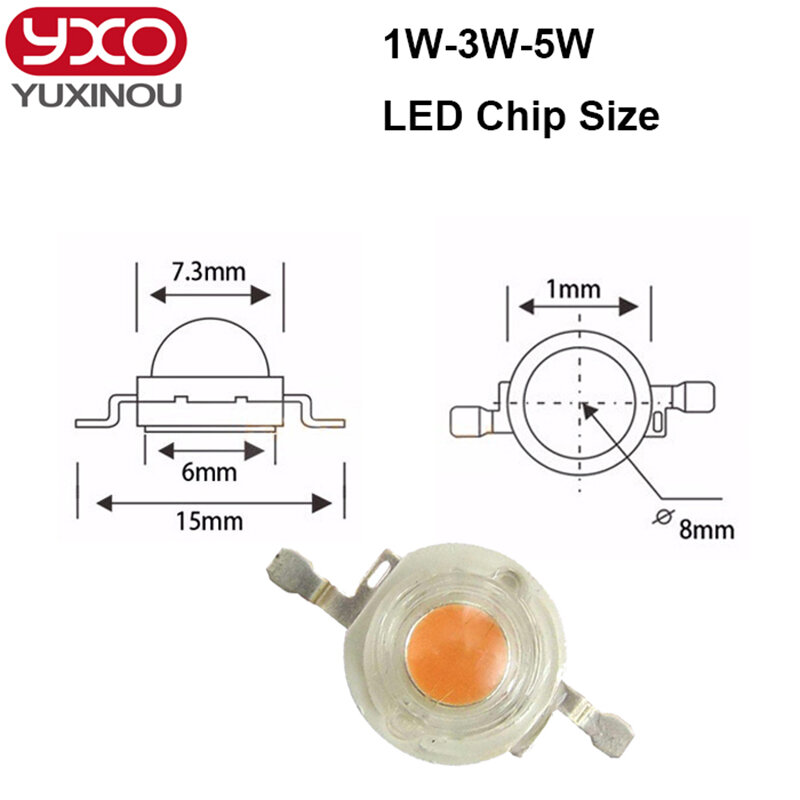 1 Pcs 50W 100W LED Tumbuh Chip Spektrum Penuh LED Diode 30-34 V 3A LED Tanaman tumbuh Cahaya Chip untuk Indoor Pembibitan Tumbuh dan Bunga