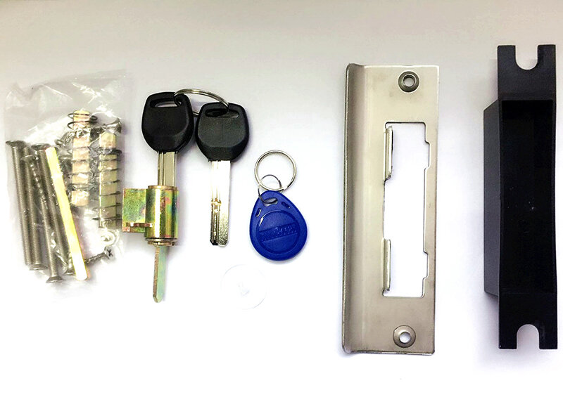 LACHCO-serrure de porte électronique pour carte RFID, avec clé, pour maison, hôtel, appartement, bureau, avec boulon à mort, serrure électrique, L16016BS