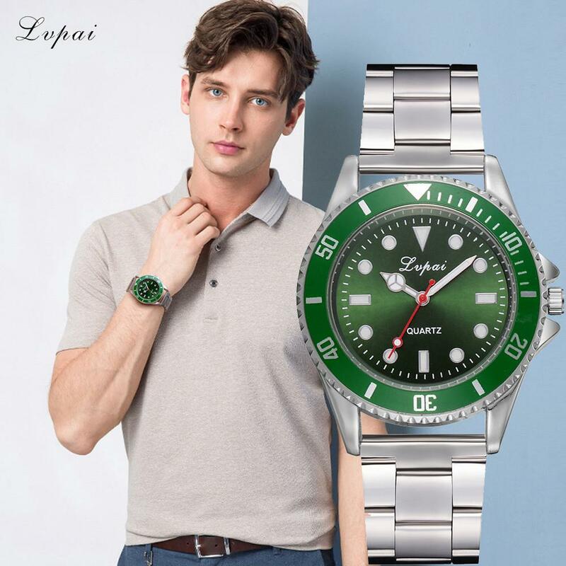 Lvpai – montre de luxe pour hommes, montre-bracelet analogique à Quartz avec ceinture en acier, à la mode décontractée, pour les affaires