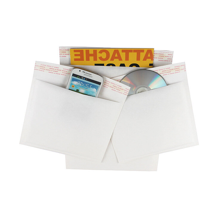 Enveloppes à bulles en papier kraft blanc, #000, 4x8 pouces, 120x175mm, sacs d'expédition rembourrés, 10 pièces