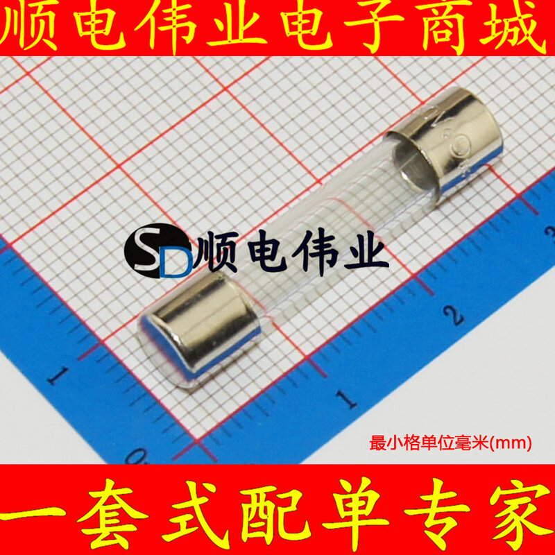 6*30mm hoge precisie glas monomeer trage breekpunt tin zekering T8A 250 V