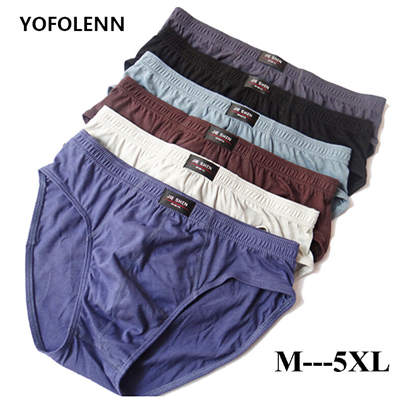 4 Pieces/lot Breathable Cotton Male Underwear 2023 Briefs Men Plus Size Bodysuit Comfortable Slip Solid Sexy U Convex Underpants