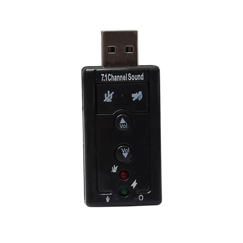 Mini USB 2.0 3D 12 300mbps Externo Virtual 7.1 Canais de Áudio Sound Card Adapter Nov6