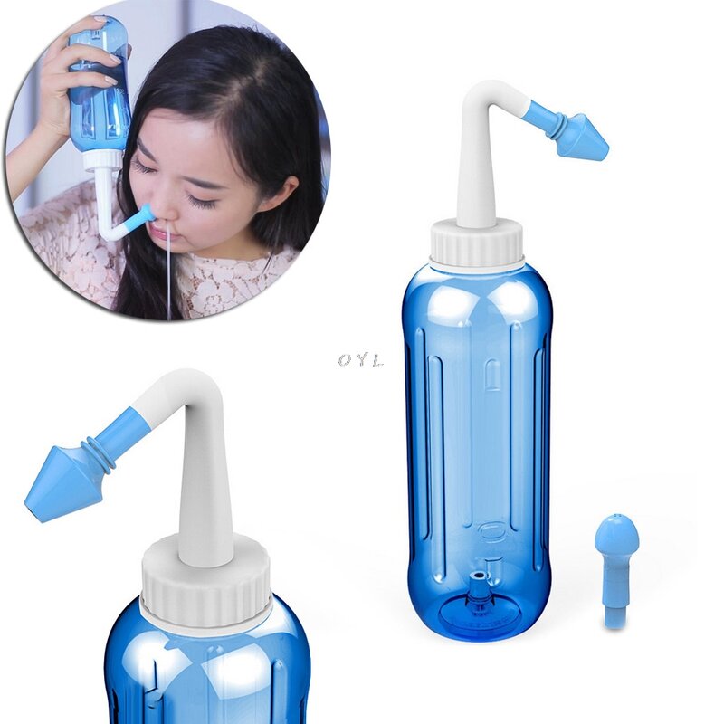 500mL Adults Children Nose Wash Pot Sinus & Allergies Relief Rinse Neti