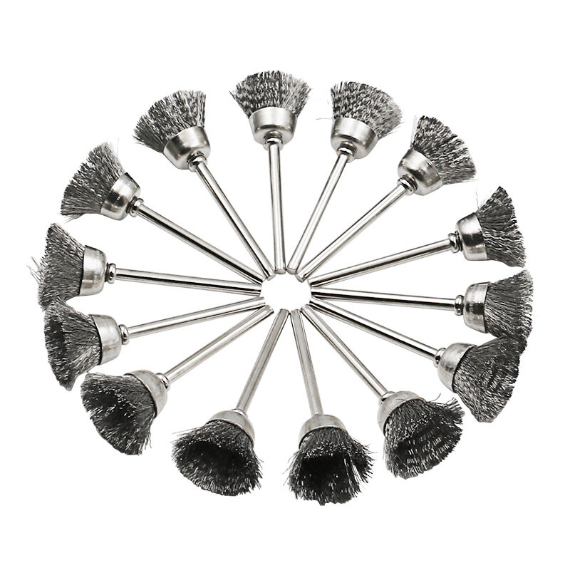 45pcs mini rotary escova de arame roda de arame de aço inoxidável pequenas escovas de arame conjunto de acessórios para dremel mini broca ferramentas rotativas
