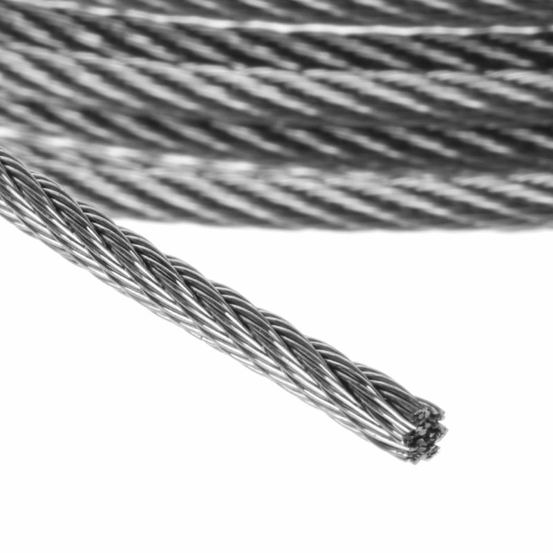 Nowy 10m 304 lina ze stali nierdzewnej miękki wędkarski kabel podnoszący 7 × 7 bielizny 4XFD