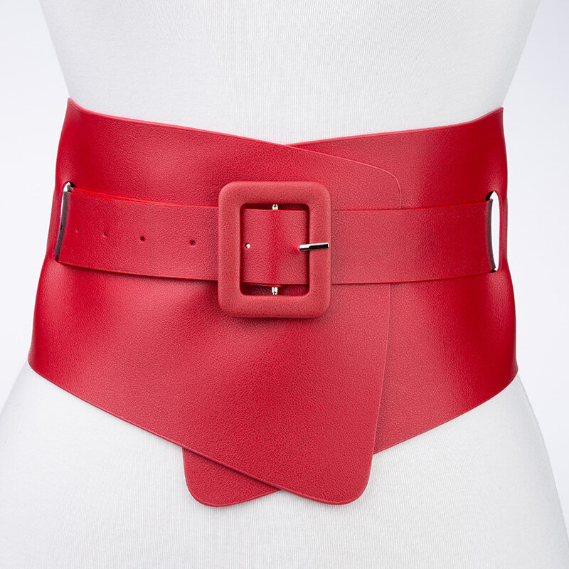 Cinturón ensanchado decorativo para mujer, faja de cuero suave de tela PU de alta calidad, a la moda, personalidad, 2019