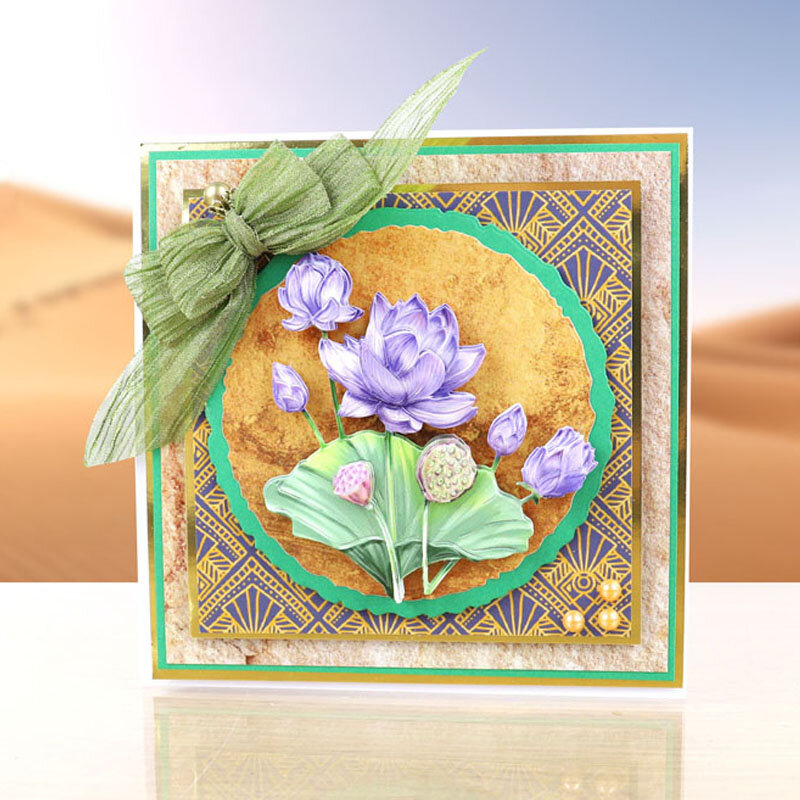 Logam Lotus Pemotongan Mati Kerajinan DIY Templat Kartu Album Foto Membuat Buku Tempel Stensil Tatah Potong Baru 2019