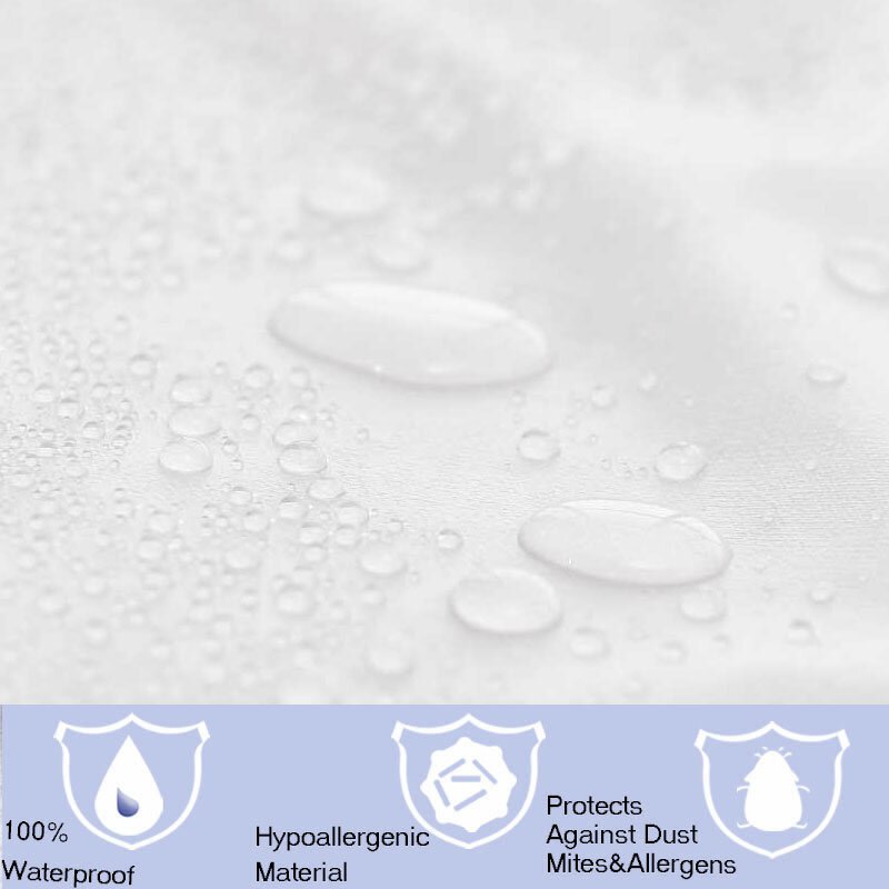 Glad Waterdichte Matras Protector Cover Voor Bed Effen Wit Wetting Ademend Hypoallergeen Bescherming Pad Cover Aangepaste