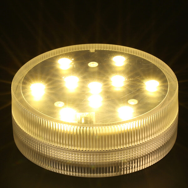 20 pz/lotto 3AAA batteria Super luminoso bianco/bianco caldo impermeabile LED vaso di fiori luce sommergibile luce floreale