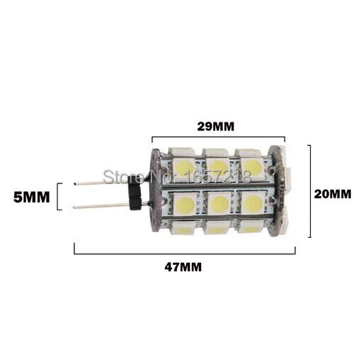 DC 12V G4 1W 3W 4W 5W 6W Home RV Marine Boat LED Light Bulb Lamp 5 9 13 18 27 leds 5050 SMD 12V  1pcs/Lot