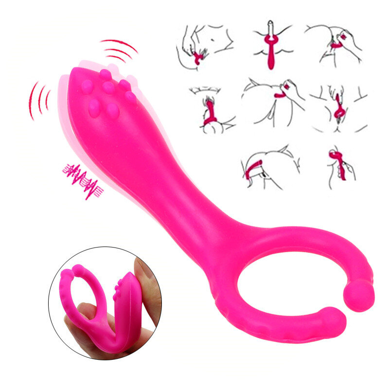 Silicone ponto G Estimular Vibradores Vibrador Mamilo Clipe Masturbar vibrador Adultos Brinquedos Do Sexo Para Mulheres Homens Casal Vibrador Da Vagina