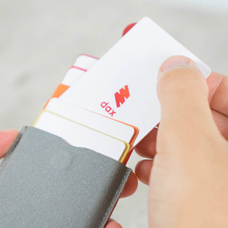 Dax v2-mini titular do cartão para homens e mulheres, titular do cartão magro e portátil, protetor do cartão de crédito, gradiente, cartões de visita, novo 2019