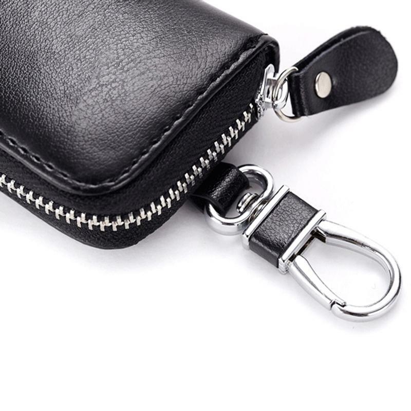 New arrival Genuine leather Men key holder organizer multifunctional women key case wallet Housekeeper female bags for car keys