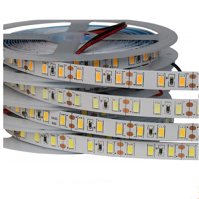 Tira CONDUZIDA Flexível 5730 Luz LED DC12V 60LED/m 5 m/lote 300 diodos emissores de luz mais brilhante do que 5050 5630 Tira CONDUZIDA
