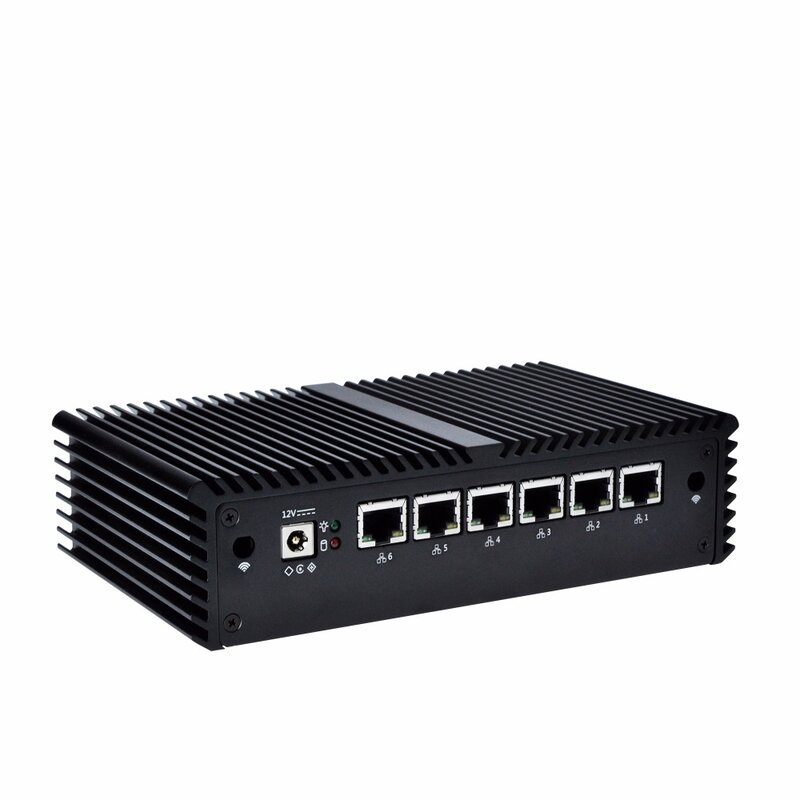 Gratis pengiriman 6 LAN Mini PC Router lanjutan I7 7500U,I5 7200U,I3 7100U,AES NI Firewall PC