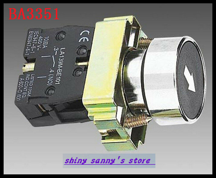 Pulsador de descarga BA3351 XB2-BA3351 1, sin momentáneo, señal negra, 1 pieza, nuevo