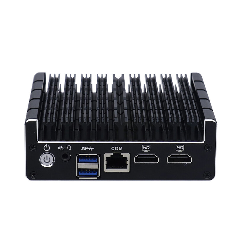 Pfsense AES-NI Mini PC Intel Quad Core J3160 Windows 11 Router lembut 4 * LAN Dual HDMI alat komputer 1 * COM Gaming Firewall PC