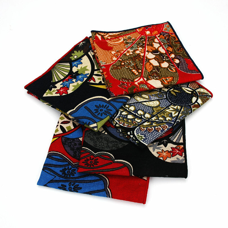 2018 Men's Suits Linen Handkerchiefs Woven Floral Vintage Pocket Square Hankies Men's Business Casual Square Pockets Hanky Towel
