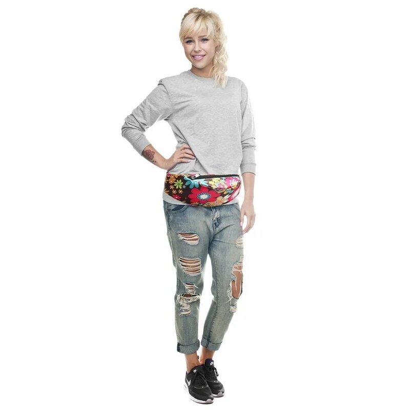 Novas Mulheres Da Moda Saco Da Cintura Bloco de Fanny 3D colorido Sacos de Peito Bolsa de Viagem Móvel Pacote de Cintura Do Vintage