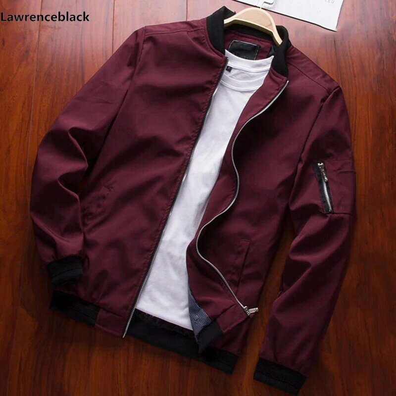 Men Bomber Jacket Thin Slim Long Sleeve baseball Jackets Windbreaker Zipper Windbreaker Jacket Male Outwear Brand Clothing 6580