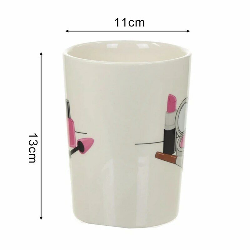 Promocja! 3D ręcznie malowane kreatywne kubki ceramiczne dziewczyna narzędzia zestaw kosmetyczny promocje polski paznokci uchwyt herbata kawa kufel kubek osobiste