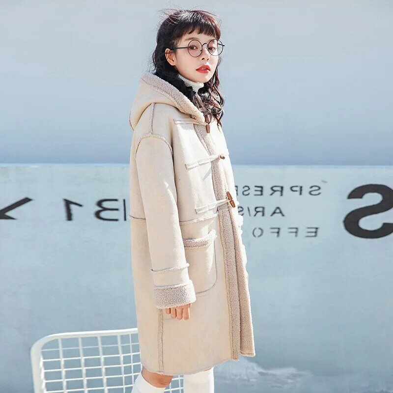 2017 whole skin natural  Rex fur coat clothing women's winter hoodedlong jacket long-sleeved outerwear coat large size