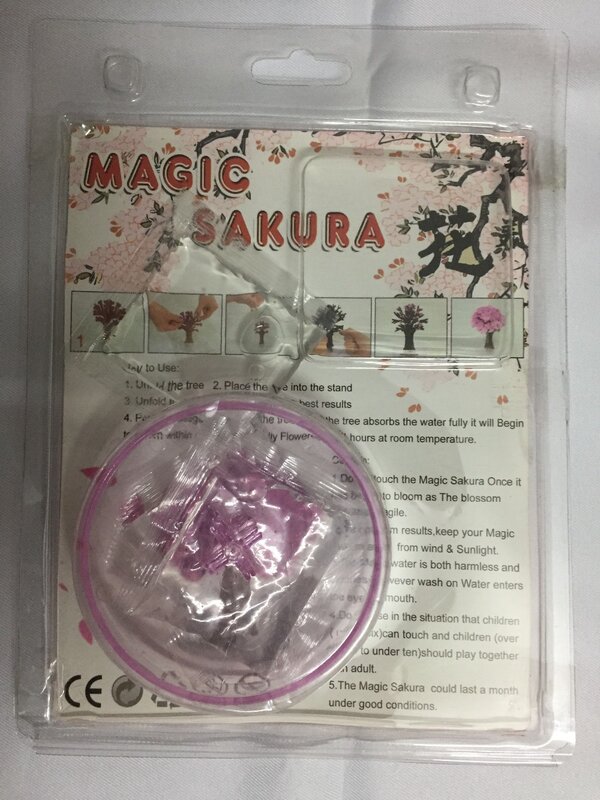 2020 135 ミリメートルhジャパングリーンビッグ魔法の紙日本桜の木魔法樹木キットデスクトップ桜おかしい子供のおもちゃ