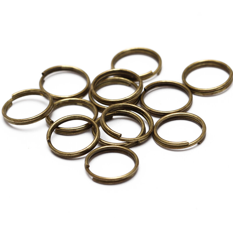 200 sztuk/partia 5 6 7 8 10 12 14 mm breloczki otwarte Jump pierścienie podwójne pętle złoty kolor dzielone pierścienie złącza do tworzenia biżuterii