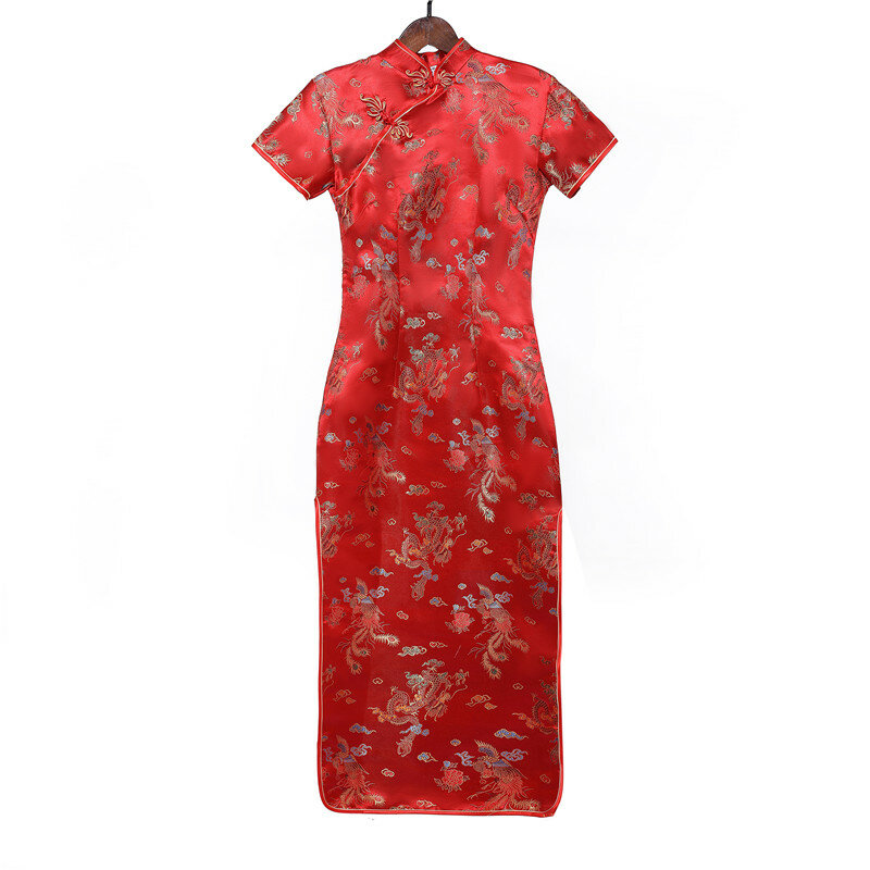 Винтажное китайское традиционное платье, женское недорогое длинное облегающее платье Ципао большого размера 6XL, красное свадебное платье для невесты, официальное платье