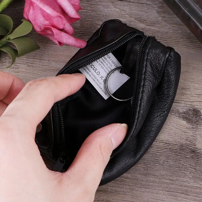 THINKTHENDO Mode Männer Frauen Mädchen Schlüssel Ring Brieftasche Münze Karte Mini Geldbörse Zipper Kleine Änderung Tasche Hohe Qualität
